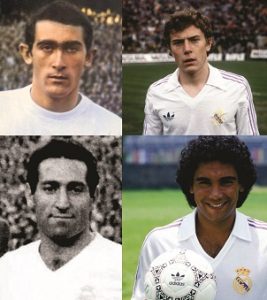 Emilio Butragueño, Pirri, Paco Gento e Hugo Sánchez.