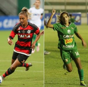 Artilheiras Larissa (Flamengo) e Milene (Rio Preto-SP).
