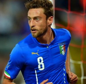Claudio Marchisio atuando pela seleção italiana.