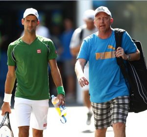 Novak Djokovic e Boris Becker.
