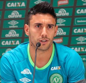 Alan Ruschel em entrevista pela Chapecoense.