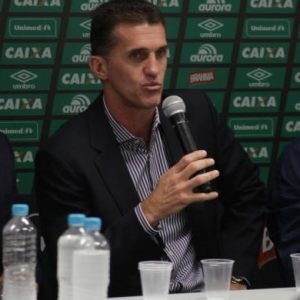 Vagner Mancini na sua apresentação como novo treinador da Chape.