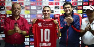 Quintero foi apresentado no Independiente Medellín em janeiro de 2017