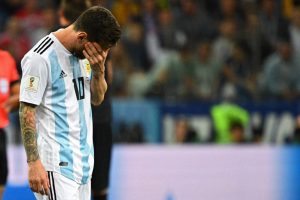 Messi durante a partida contra a Croácia.
