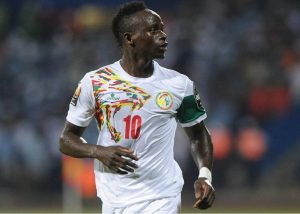 Sané durante uma partida pela seleção de Senegal.