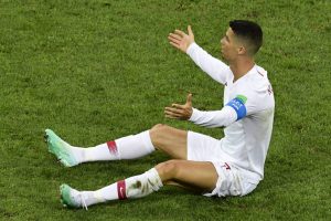 Cristiano Ronaldo no jogo contra Uruguai.
