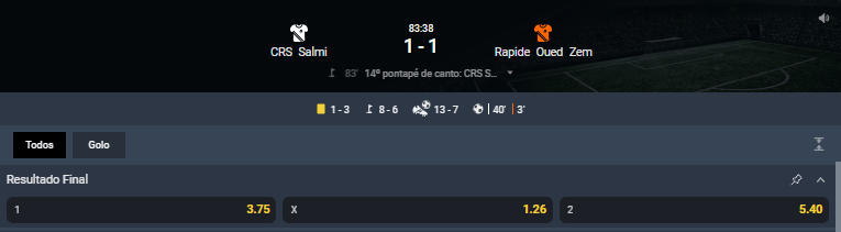Apostar em Empates - Ao Vivo Apostar em Empates - Ao Vivo